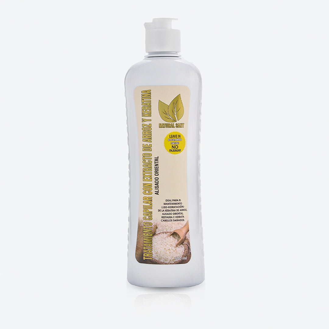 Tratamiento de arroz y keratina x 500ml – Natural Sant cosméticos