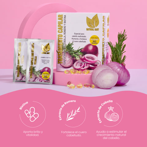 Tratamiento de Cebolla Romero y Biotina Caja x 30 sobres