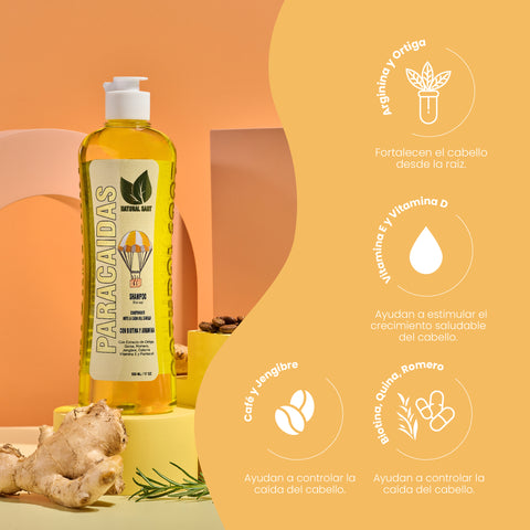Shampoo Paracaídas con extractos x 500ml