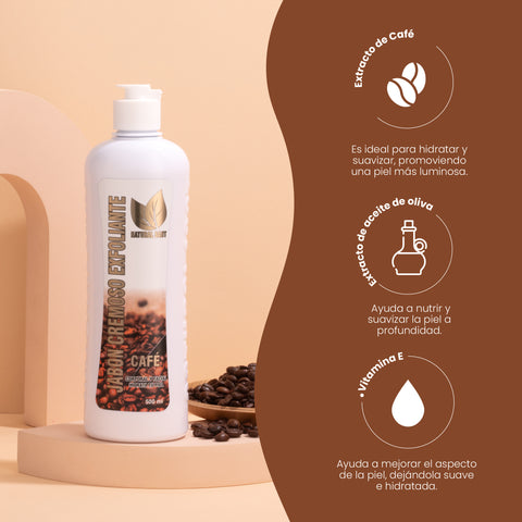 Jabón Cremoso Exfoliante Café x 500 ml