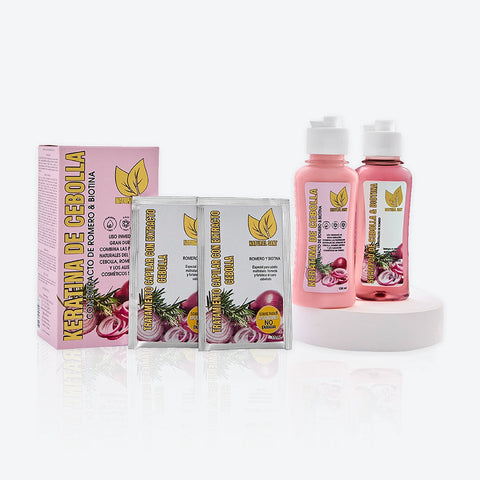 Duo Caja - Keratina de Cebolla, Romero y Biotina