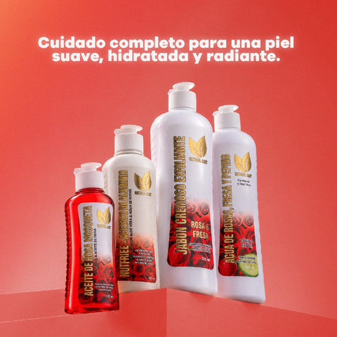 Combo Facial Rosas Balance | Jabón + Agua + Nutripiel + Aceite de 120 ml GRATIS