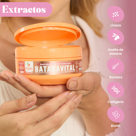 2 Shampoo LisoVital + Tratamiento LisoVital x 250ml + BATANAVITAL mascarilla capilar hidratante