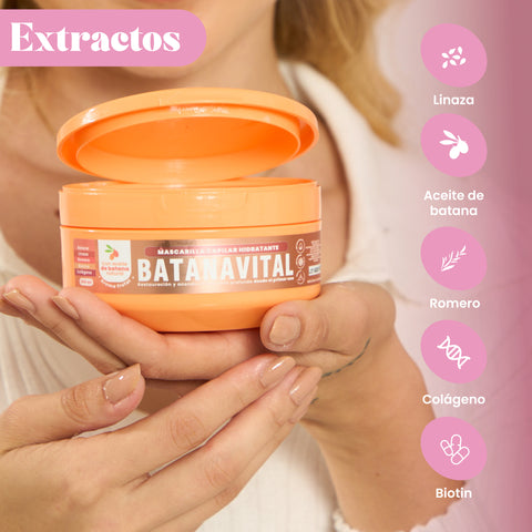 Set LisoVital: Shampoo Y tratamiento + BATANAVITAL mascarilla capilar hidratante