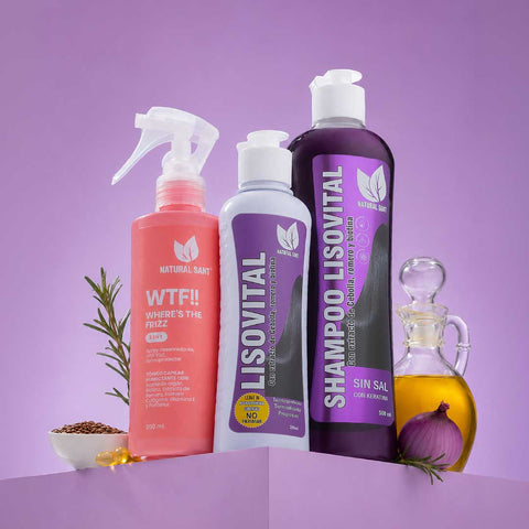 Set De Shampoo Y Leave-In Con Keratina + WTF Anti Frizz Gratis