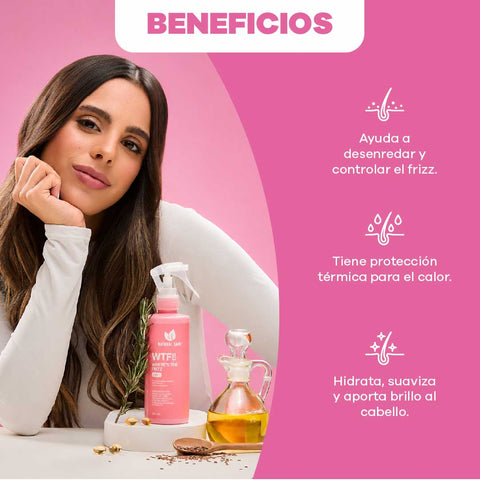 Set Shampoo y Tratamiento de Cebolla, romero y biotina + WTF Anti Frizz Gratis