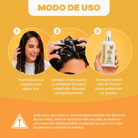 Shampoo Paracaídas con extractos x 500ml