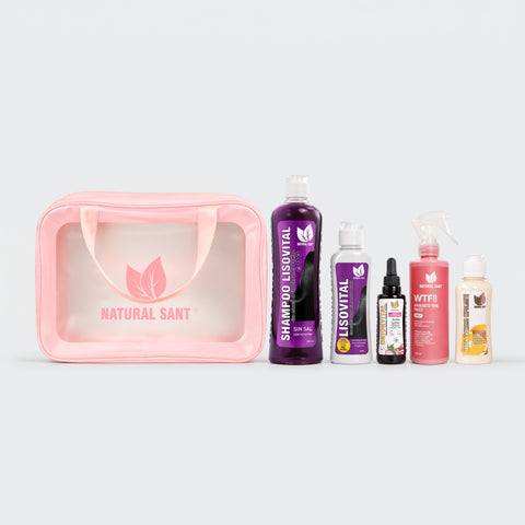 Rutina para Cabello Liso: Hidratación, Brillo y Control de Frizz + COSMETIQUERA GRATIS