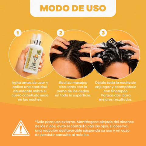 Tónico capilar Paracaídas con extractos x 250ml