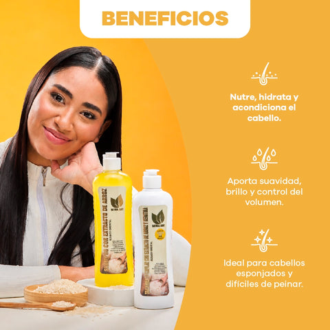 Tratamiento de arroz y keratina x 500ml