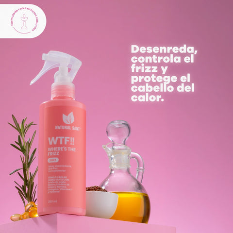 Where's The Frizz - Spray Termoprotector, Desenredante y Antifrizz con Extractos Naturales